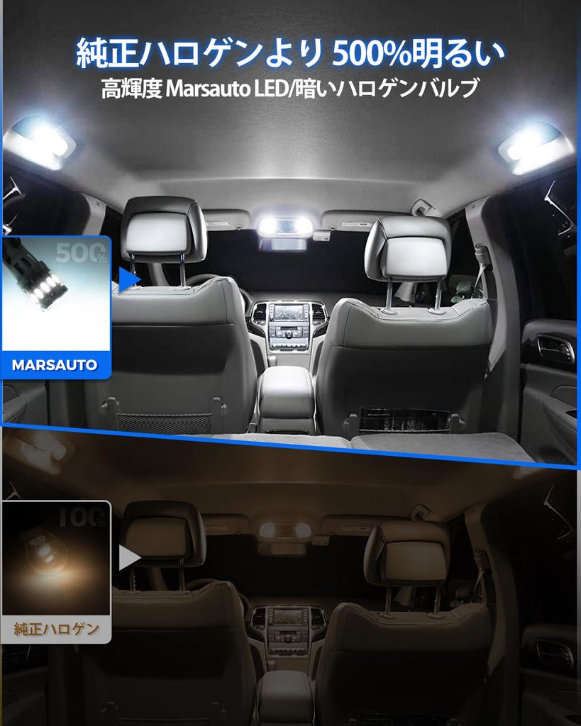 Marsauto T10 LED License Plate Position Super Bright Room Ultra Beam Distribution 2835SMD LED Vehicle Inspection Car Small T10 168 2825 W5W Clearance