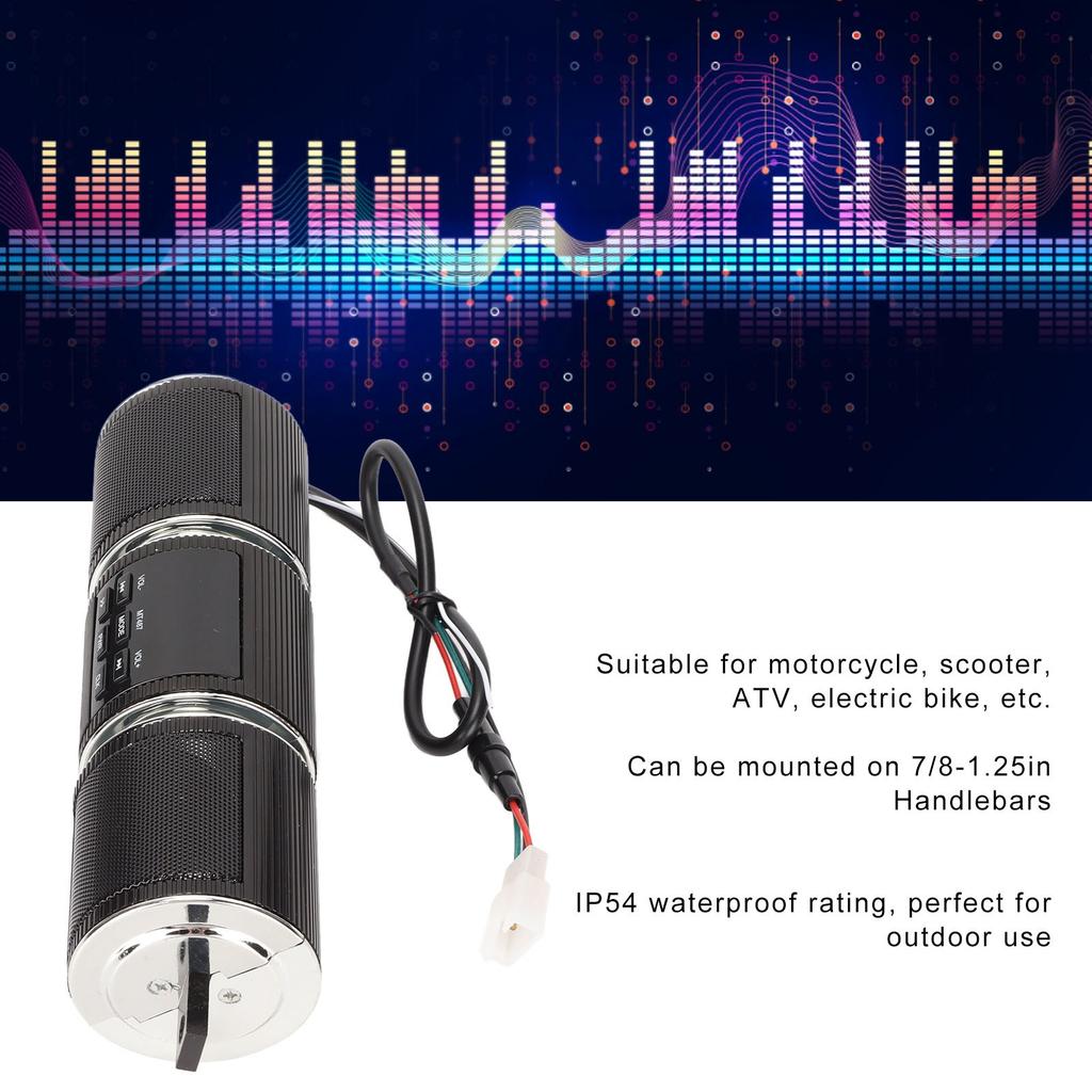 Motorrad   Lautsprecher Kabellos IP54 Wasserdicht  12V Lenker Montiert   Soundsystem