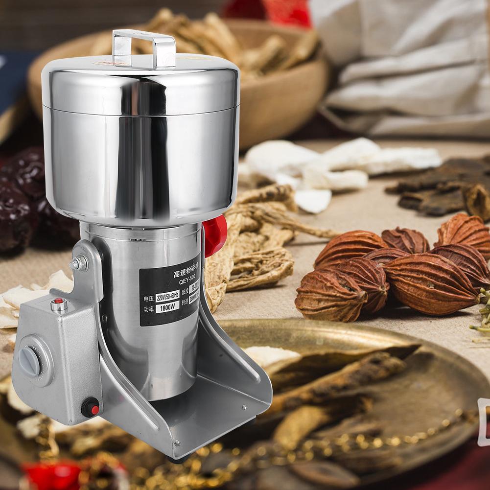 500g High Speed Electric Grinder Stainless Steel Food Medicine Spices Mill Grinding MachineUS Plug