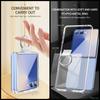 Luxury With Grip Ring Case for Samsung Galaxy Z Flip 7 6 5 4 3 ZFlip7 ZFlip6 Finger Buckle Solid Color Matte Shockproof PC Cover