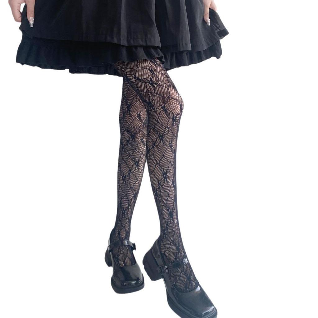 Women's Y2K Floral Lace Mesh Stockings - Spring/Summer Leg Shaping, Hollow-Out Design