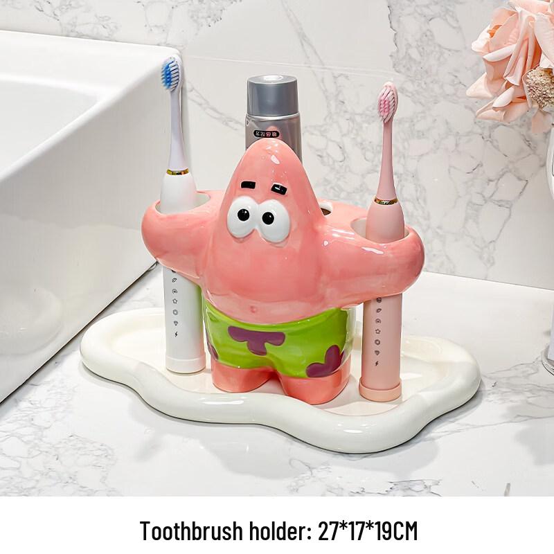 

LIEI Ceramic Star Suction Cup Toothbrush Holder