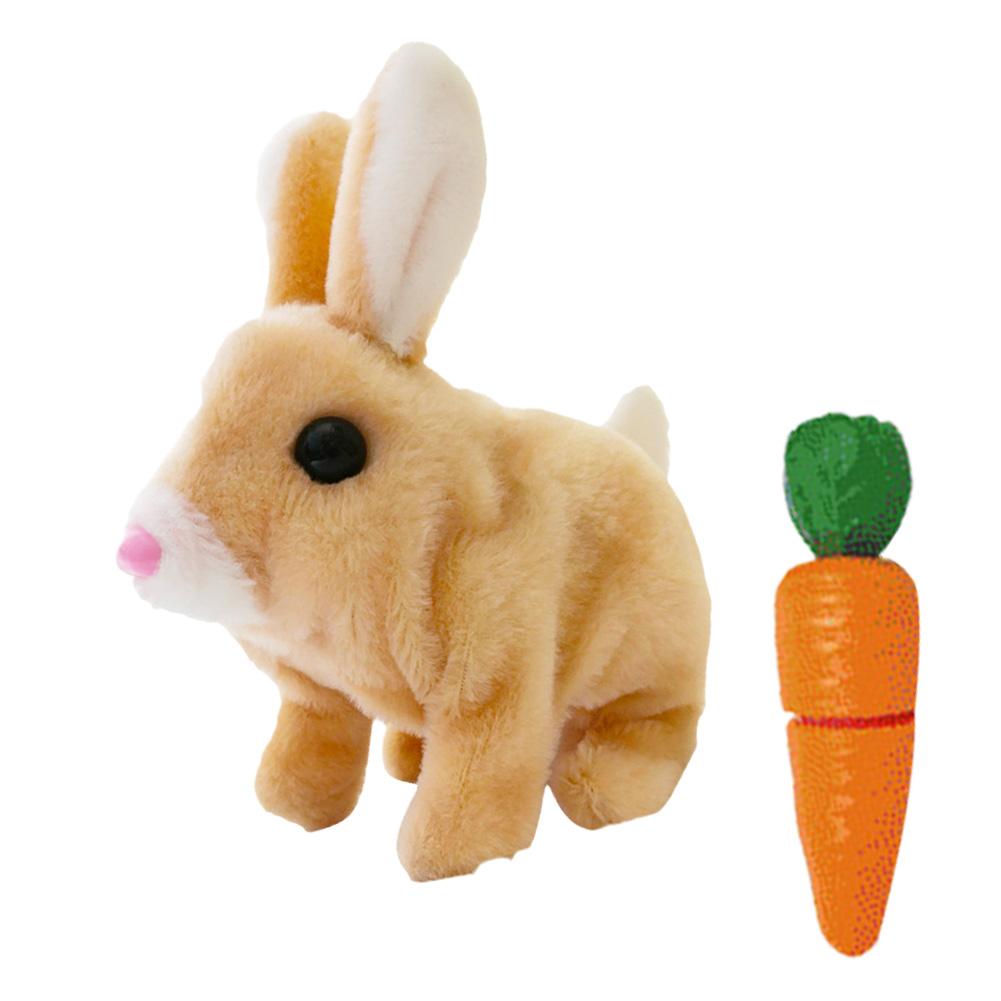 Electric Rabbit Plush Toy Cute Cartoon Animal Bunny Jumping Movable For Kids Children Toys Pet R4O3