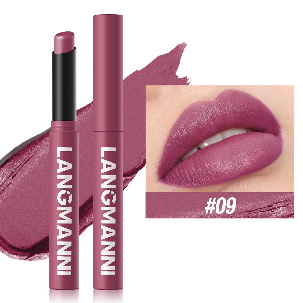 Nový rotujúci zamatový matný rúž Dlhotrvajúci vodeodolný rúž Nepriľnavý Cup Stain Tint Kozmetika Ceruzka Liner Makeup