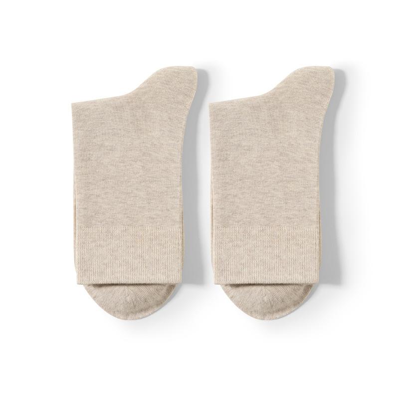 

Мужские весенне-осенние новые дезодорирующие влагопоглощающие носки-гольфы из чистого хлопка 1 pair бежевый