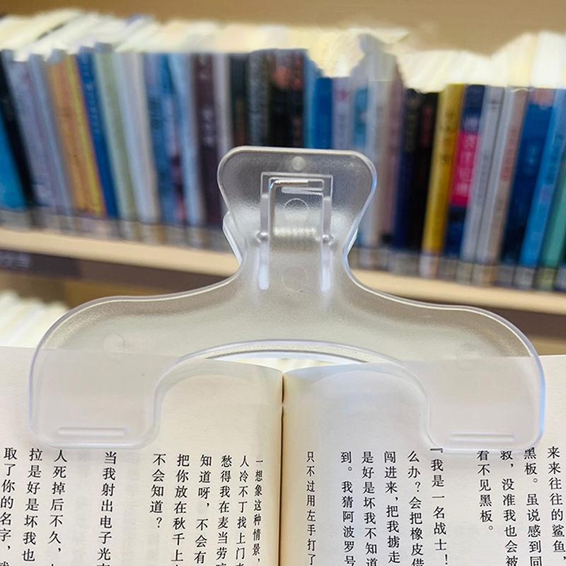 Simple Fixed Book Clips Frosted Transparent Page Holder For Reading Tool Memo Clip Kawaii Desk Accessories Practical Note Holder