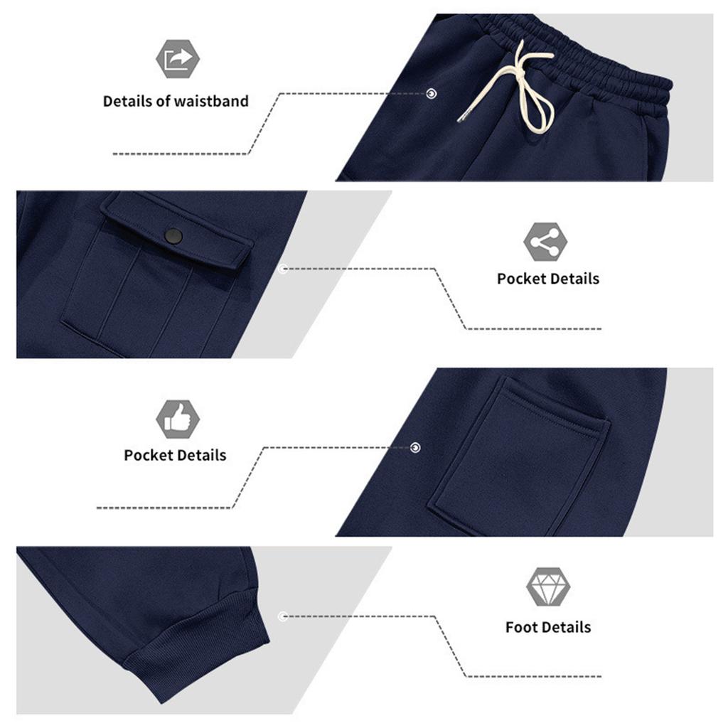 Herren Einfarbig Lässiger Anzug Locker Sport Stehkragen Sweatshirt Mit Taschen Mehrfachtaschen Overall Anzug