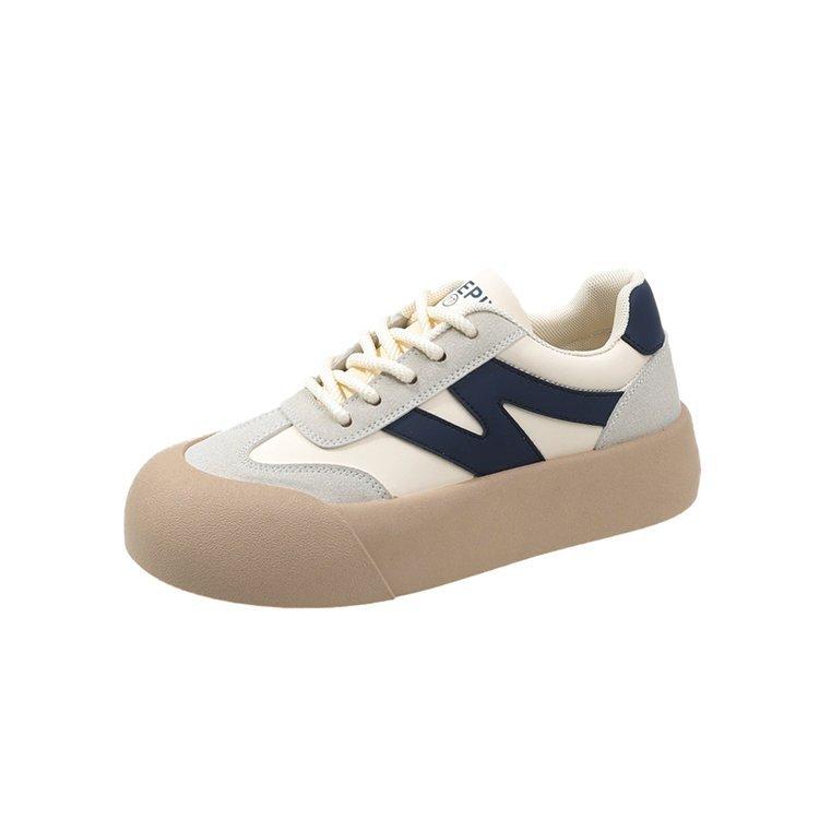 2025 Autumn New Fashion Korean Version of Simple Sports Little White Shoes Casual Retro Ugly Cute Running Board Shoes