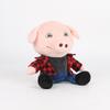John Pork Spoof Parodies Pig Headed Human Plush Toy Checkered Design Shirt