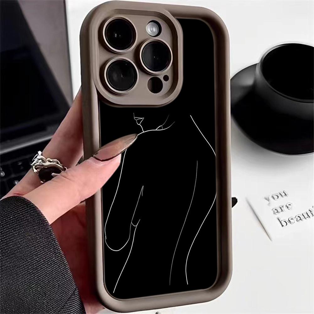 Ae79 Femme Framed Black Art Protective Phone Cases for Xiaomi Poco X5 M6 Redmi Note 13 12 11 Pro 13C 12C A3 9 10 12S Angel Eyes TPU Back Cover