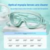 Duże Gogle Pływackie z Oprawką Krótkowzroczność ze Stopniem Wysoka Rozdzielczość Przeciwmgielne Wodoodporne Specjalistyczny Sprzęt Damski Męskie Dorosłe Gogle Pływackie