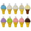 DIY Resin Summer Ice Cream Charms - 8 Colors, 15x28mm - for Bracelets, Necklaces, Keychains, Small Pendants