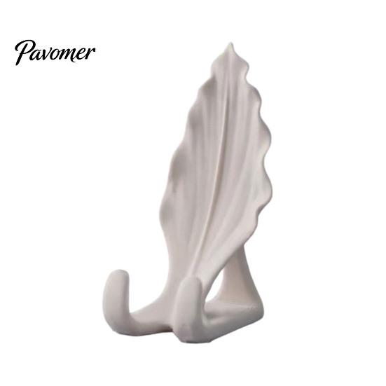 Cute Desk Gadgets Leaf Shaped Phone Stand, 3D Printed Mobile Holder with Double Small Stand for Home Hook Support, Creative Hands Free Video
