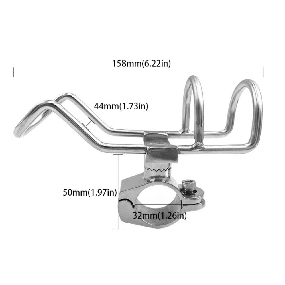 With Wrench Boat Fishing Guardrail Pole Support Fish Pole Socket Support  Boat Accessories