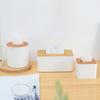 Household Tissue Storage Holder Rectangle/Round/Square Moisture-proof White Desktop Tissue Box for Bathroom Paper Dispenser Case