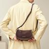 Retro women's bag matte cowhide leopard print niche design messenger bag women's light luxury leather premium commuter handbag