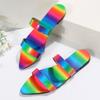 Summer Pionted Toe Slippers for Women 2024 New Mixed Colors Flat Women's Slippers Outdoor Ladies Causal Slides Female Sandals