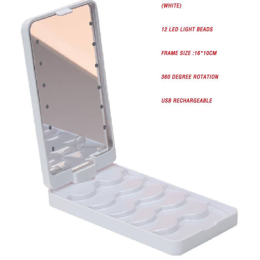 

Зеркало для макияжа с 2-кратным 3-кратным увеличением, тройное зеркало с 22 светодиодами, подставка для туалетного столика, поддерживает USB и зарядку сухих аккумуляторов, квадратное зеркало