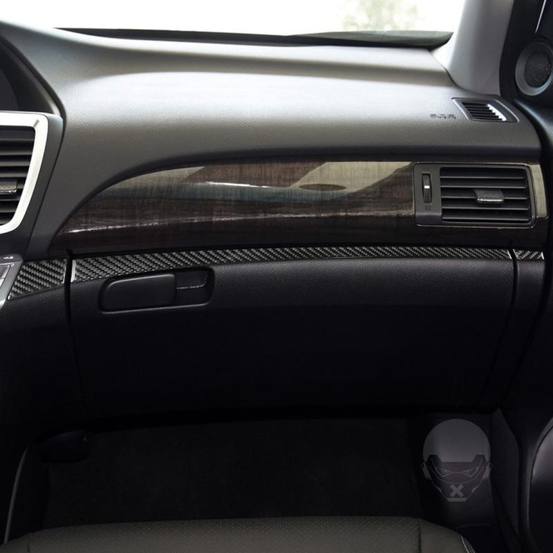 Real Carbon Fiber Car Accessories Center Console Strip Modified Cover Soft Sticker For Honda Accord 9th Gen 2014 2015 2016 2017