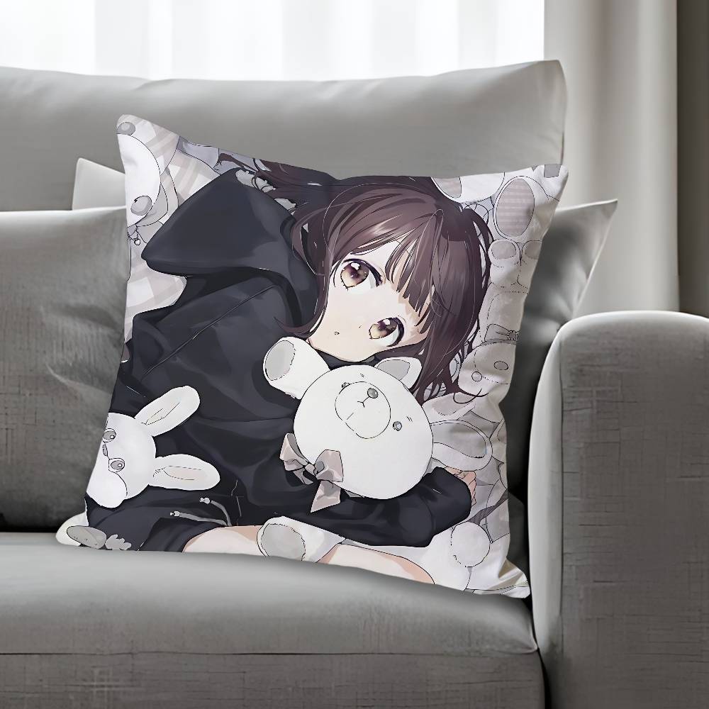 Cute MMenhera CChan Anime Celebrity Merchandise AllMatch Printed Pillow Case Sofa Car Office Room Decoration Protector