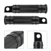 2Pcs Aluminum Alloy Motorcycle CNC Bike Foot Pegs Pedals Rest Footrest(Black)