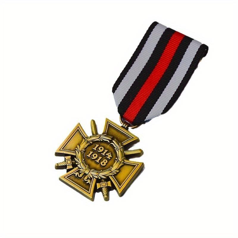 1 pz Copia Croce d'Onore della Prima Guerra Mondiale 1914 1918 Spilla Croce di Hindenburg WW1 Con Spade Medaglia Distintivo