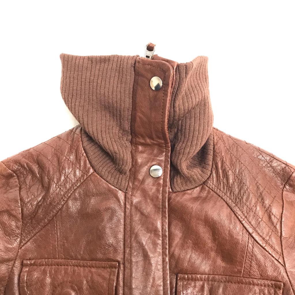 VIVAYOU Leder Bikerjacke Damen M Braun Oberbekleidung(GEBRAUCHT)