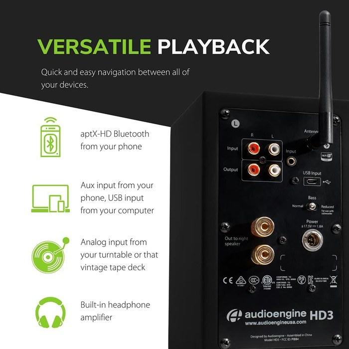 Audioengine HD3 Wireless Powered Speaker (Black)