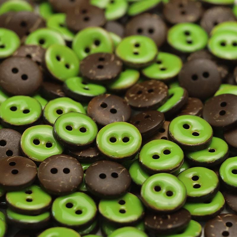 5Pcs Pure Natural Coconut Shell Buttons Pig Nose Shaped Diy Ledger Pendant Buttons Sweater Shirt Decorative Buttons