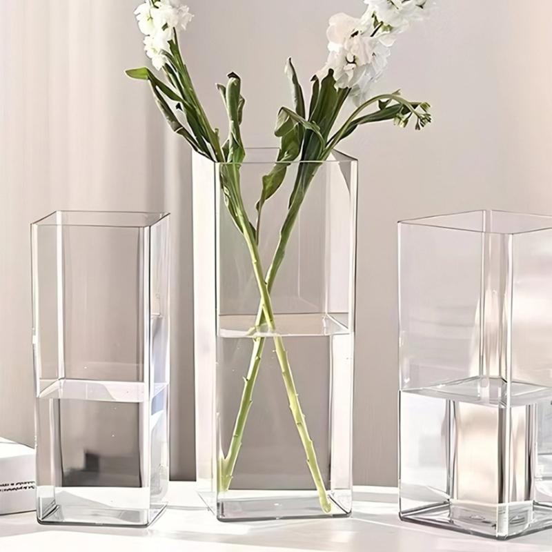Clear Acrylic Vases Decorative Flower Vases for Centerpieces Party Wedding Home Decors None Breakable Plastic Vases