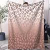 Luxury Grey Black Leopard Print Throw Blanket Cozy Sofa Couch Manta Soft Bed Decorative Blanket For Bedroom Living Room