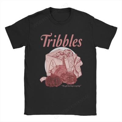Stars Treks Christmas Tribbles T Shirt Men's Pure Cotton Hipster T-Shirts Crewneck Tees Short Sleeve Tops Original