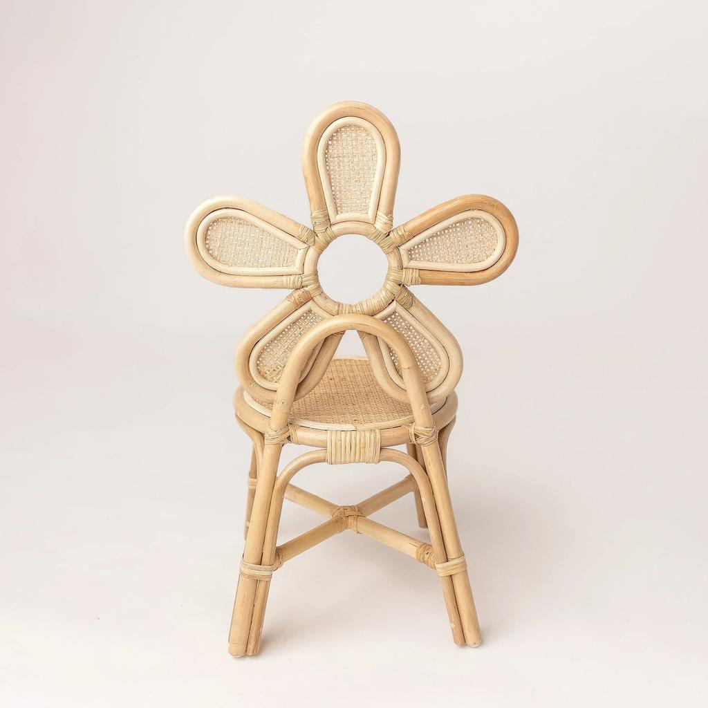 For Rattan Flower Kids Chairs for Events Birthday Party Hot Sale Kid Playroom Bedroom Furniture Handmade Baby Toddler Chair