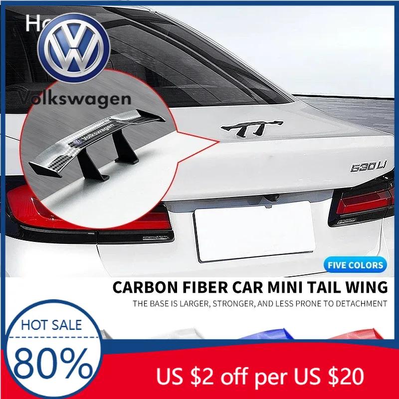 Cars 2025 Hot For Volkswagen Car Rear Mini Spoiler Wing Motorcycle Small Model Canard Tail Winglet ABS Carbon For Volkswagen R L