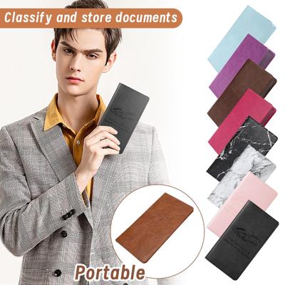 Leather Car Registration And Insurance Card Holder, Car Card Document Holder With Magnetic Closure