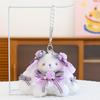 Lolita Leopard Style Print Bow Flower Lace Decoration Rabbit Plush Pendant Toy