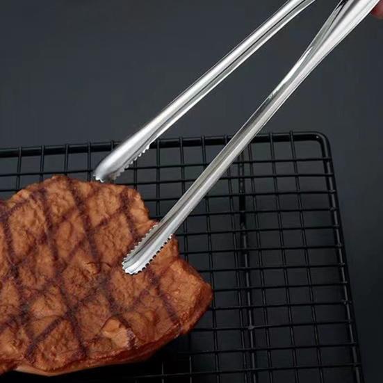 Kitchen Cooking Tongs Stainless Steel Kitchen Tweezer Tong with Precision Serrated Non-Slip Tips for Frying Plating