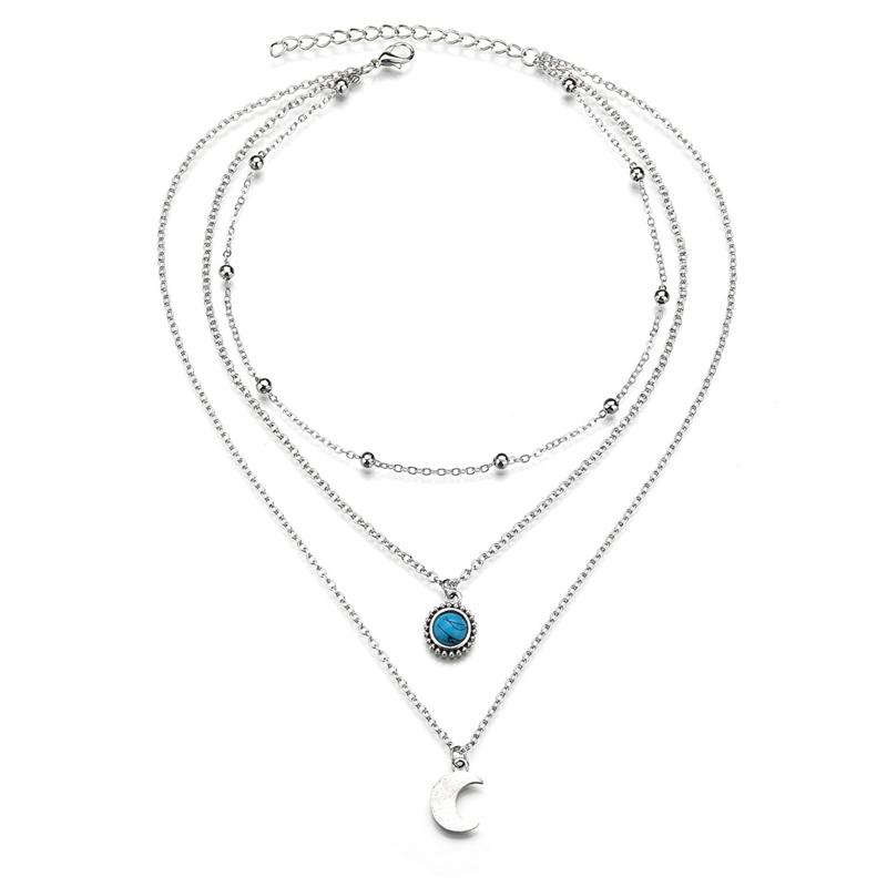 New Fashion Necklace Women Jewelry Multi -Layer Love Necklace Combination Accessories Punk Statement Necklace Wholesale