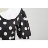 Collar Elegant Women Summer Dress Short Sleeve Dot Vintage Dress A Line Midi Party Sundress