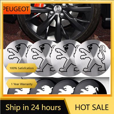 Samolepka na auto 2025 Horký styl auta 4ks 56mm Krytka středového víčka kola Samolepky Auto Dekorace Nálepky Pro Peugeot 206 207 208 306 307 30