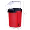 Popcorn Machine Healthy Hot Air Oil Free Corn Popper, Home Small Popcorn Pots Fully Automatic Popcorn Machine Christmas Snacks
