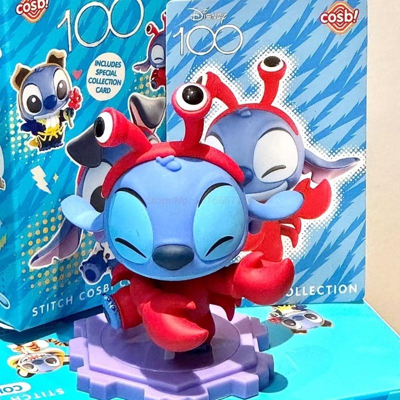 Hot Toy Disney Stitch Blind Box Cosplay Olaf Tigger Mysterious Surprise Box Figure Guess Bag Anime Model Doll Birthday Gift Toys