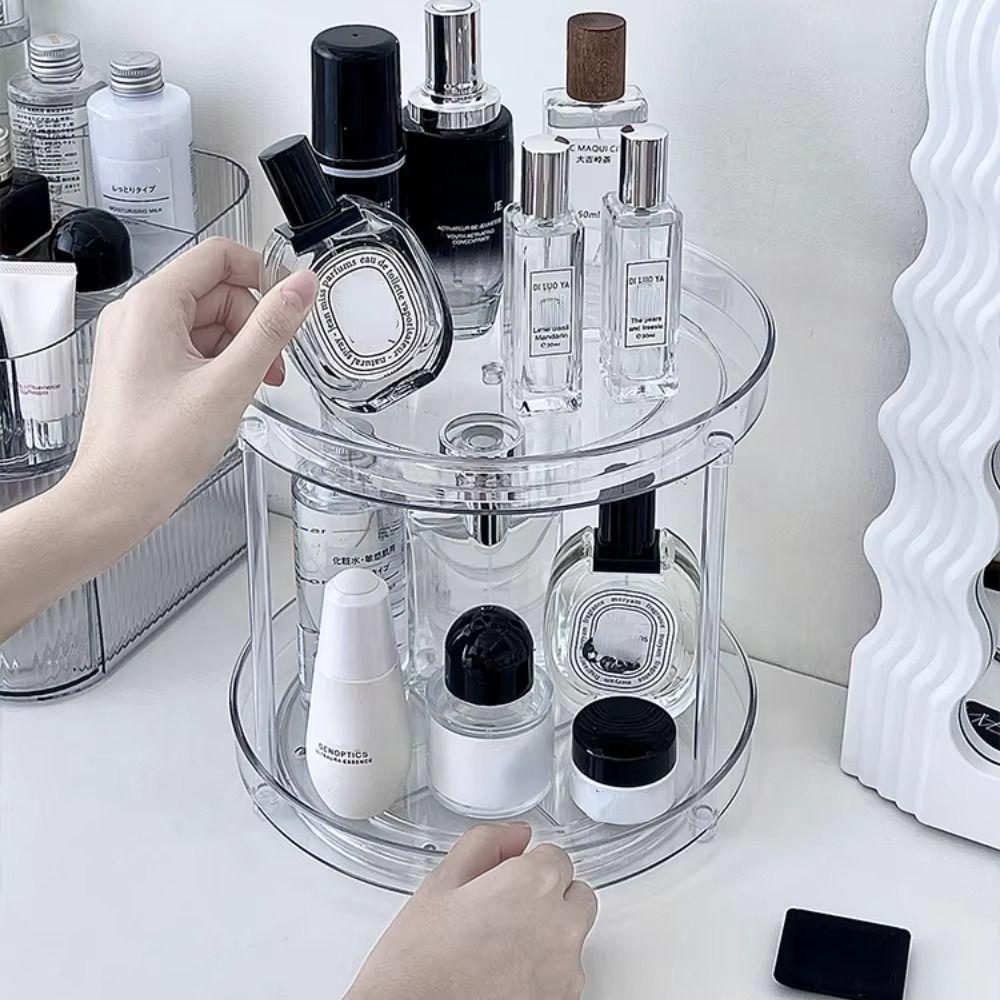 360 Rotating KitchenStorage Rack 1/2/3-layer Makeup Storage Trays Spice  Seasoning Shelf  Lipstick