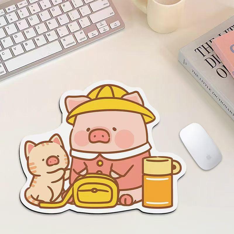 LuLu Pig Alien Laptop Mouse Pad - Small, Non-slip, Wear-resistant, Easy-to-clean Desk Mat.
