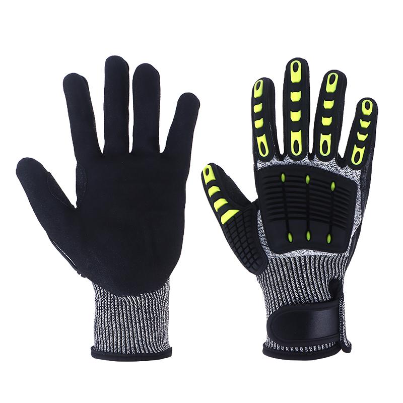 {Summer2} {Winter4} 1 Pair Anti Vibration Larbor Safety Work Gloves Wear-resistant Cut-resistant Mechanics Protective Gloves