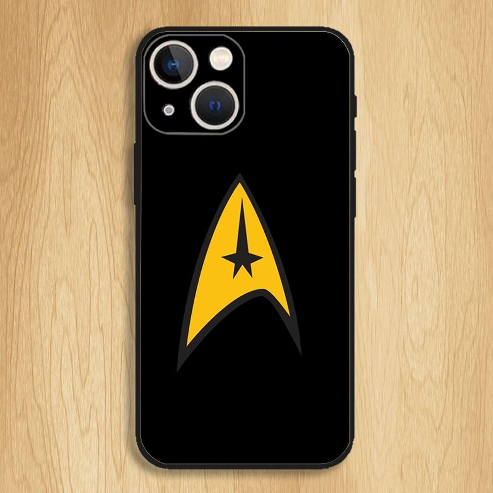 Star T-Trek Movie Logo Phone Case For iPhone15,14,13,12,11,Pro,Max,Plus,Mini,X,XS,XR,8,7,6,S,Plus,SE Soft Black Case