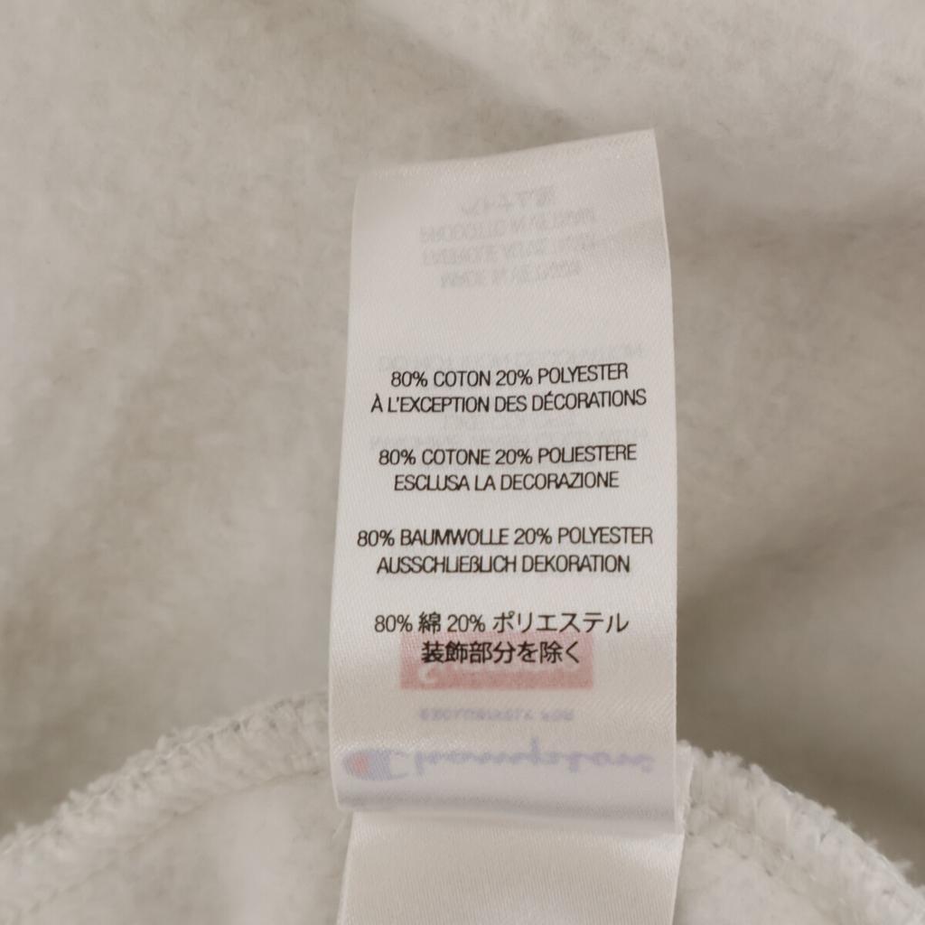 Champion ×Supreme 24 Stainless Steel Ash Gray Navy Logo Zip-Up Hooded Sweatshirt Jacket M Light grayUsed