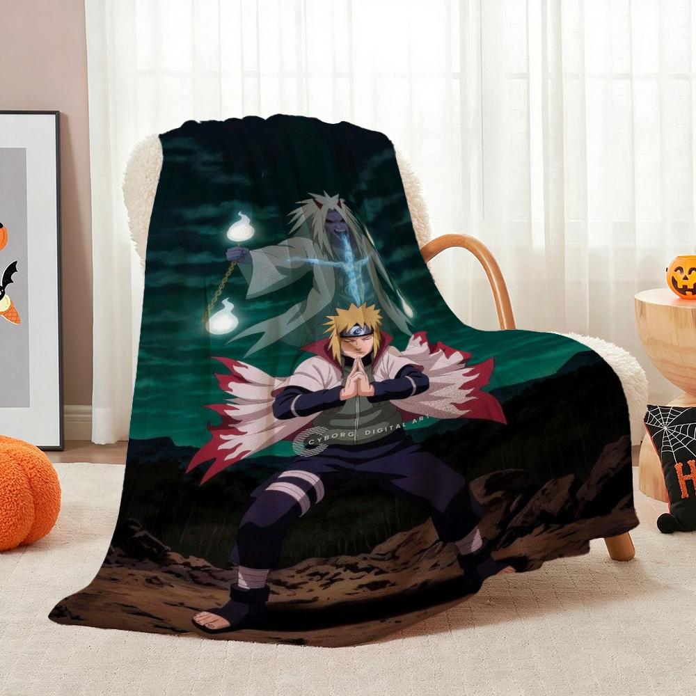 Legend Fourth Hokage Cartoon Anime Blanket Skinfriendly Soft Fleece Blanket For Living Room Bedroom Gaming Room Home Party Decor Memorial Gift