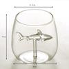 Kawaii Haifisch Weinglas Karaffe, Barkeeper Tassen, Cocktail Trinkgläser, Bier, Whisky Gläser, 300ml, 2 Stück