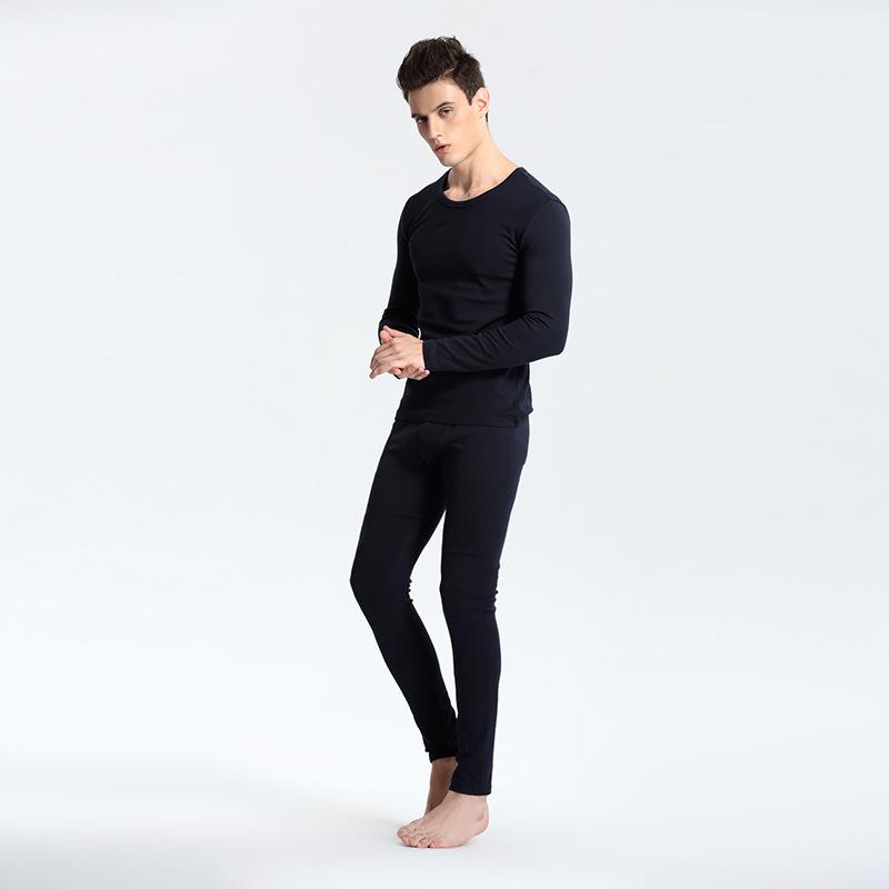 Men's Medium Thickness Lycra Cotton Slim Fit Long Sleeve Base Layer Shirt